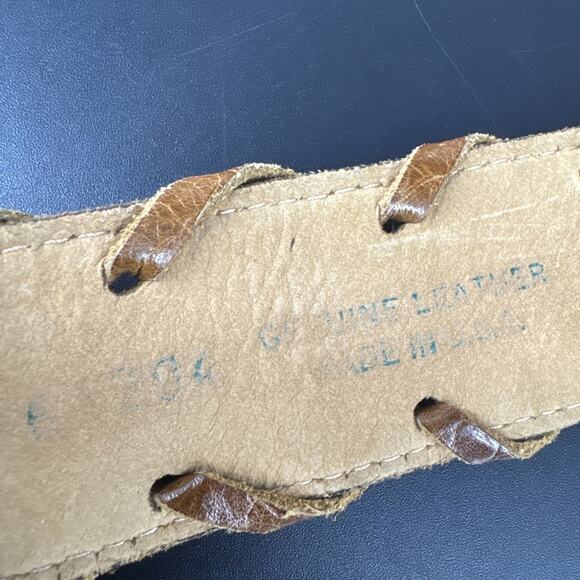 Best American Clothing Co Tan Genuine Leather Western Style Belt 61294 USA - Picture 9 of 11